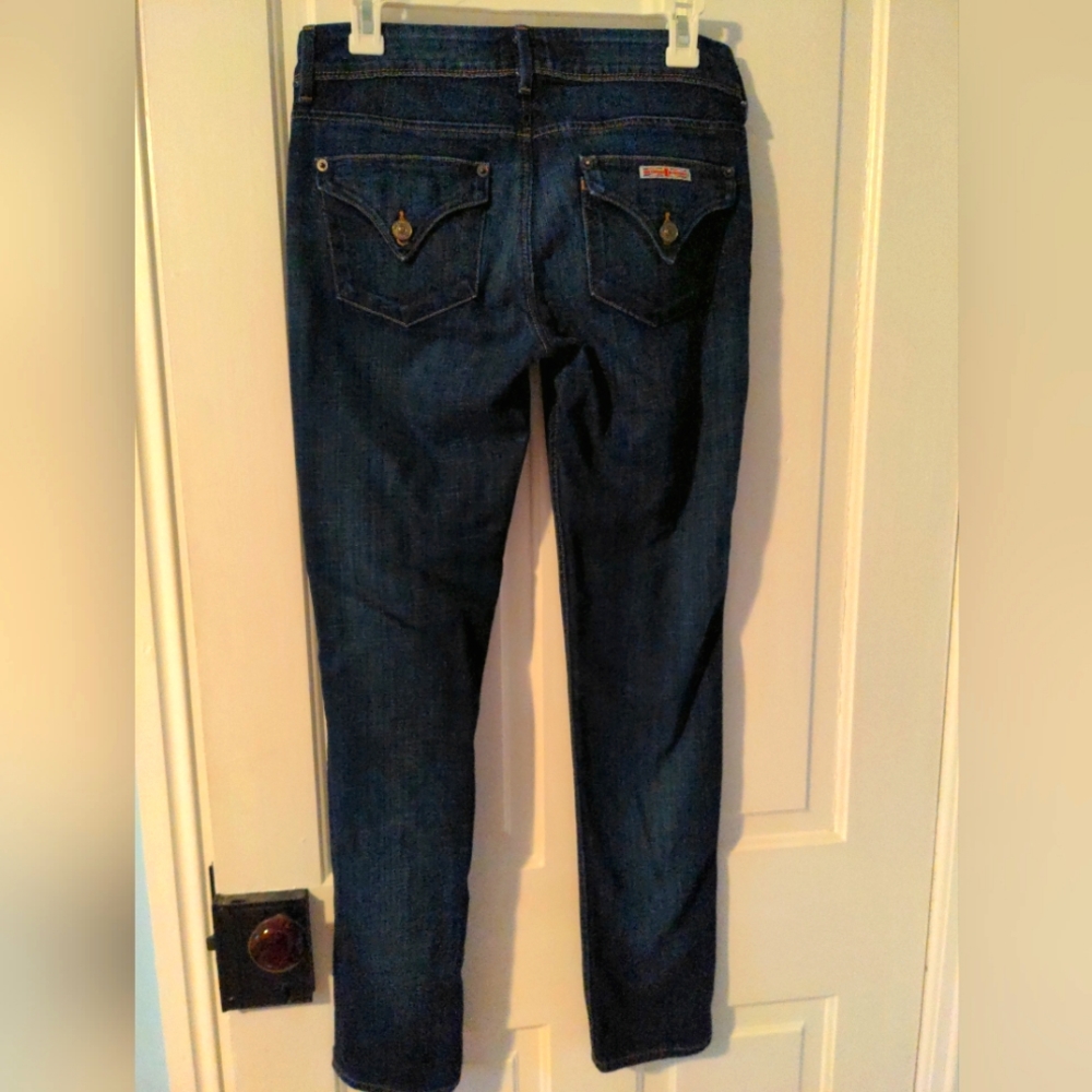 Hudson Jeans Women's Size 27" Low Rise Skinny 2 Button Collin Back Flap Pockets